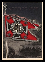 1933-1945 'Flag of the Fog troops', Propaganda Postcard, Third Reich Nazi Germany