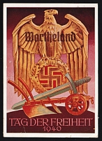 1940 'Day of Freedom', Propaganda Postcard, Third Reich Nazi Germany