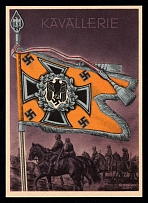 1933-1945 'Flag of the Cavalry', Propaganda Postcard, Third Reich Nazi Germany