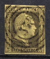 1850 3sgr Prussia, German States, Germany (Mi. 4 a, Canceled, CV $30)