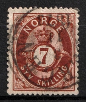 1873 7Sk Norway (Mi. 21, Used, CV $85)