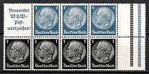 1939 Third Reich, Germany, Se-tenant, Zusammendrucke, Block (Mi. H-Bl. 93, CV $30, MNH)