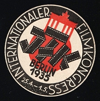 1935 'International Film Congress Berlin 1935', Propaganda Label Stamp, Third Reich Nazi Germany