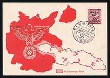 1938 'German-Speaking Area', Propaganda Postcard, Third Reich Nazi Germany