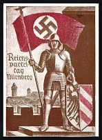 1936 'Imperial Party Day Nuremberg', Propaganda Postcard, Third Reich Nazi Germany