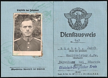 1944 Third Reich, Germany, Service ID (Green Handstamps, Used)