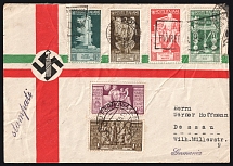 1938 (5 May) Fascist Nazi Propaganda Cover from Venice (Italy) to Hamburg (Germany) franked with a set 'Birth Bimillenary of Augustus the Great'