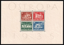 1935 Third Reich, Germany, Souvenir Sheet 'OSTROPA' (Mi. Bl. 3, Signed, CV $1,450)