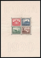 1930 Third Reich, Germany, Souvenir Sheet 'IPOSTA' (Mi. Bl. 1, CV $715)