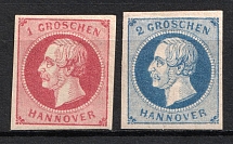 1859 Hannover, German States, Germany (Mi. 14 - 15, CV $30)