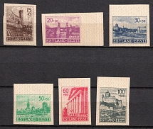 1941 Estonia, German Occupation, Germany (Mi. 4 U - 9 U, Full Set, Imperforate, Margins, CV $130)