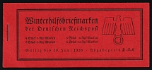 1937 Complete Booklet with stamps of Third Reich, Germany, Excellent Condition  (Mi. MH 44, CV $170)