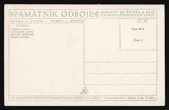 1917-1920 'Siberia solitude', Czechoslovak Legion Corps in WWI, Russian Civil War, Postcard